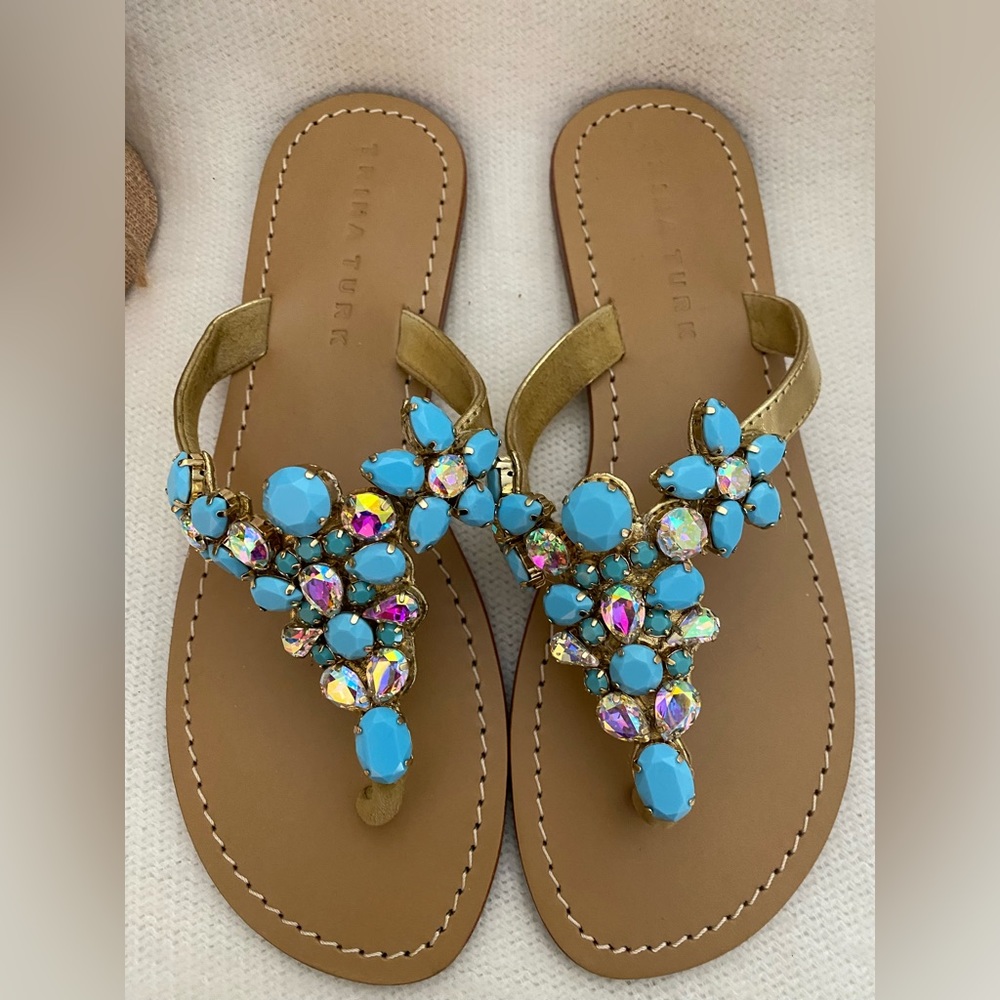 Trina Turk turquoise sandals